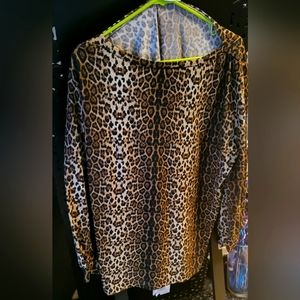 Long sleeve animal print shirt